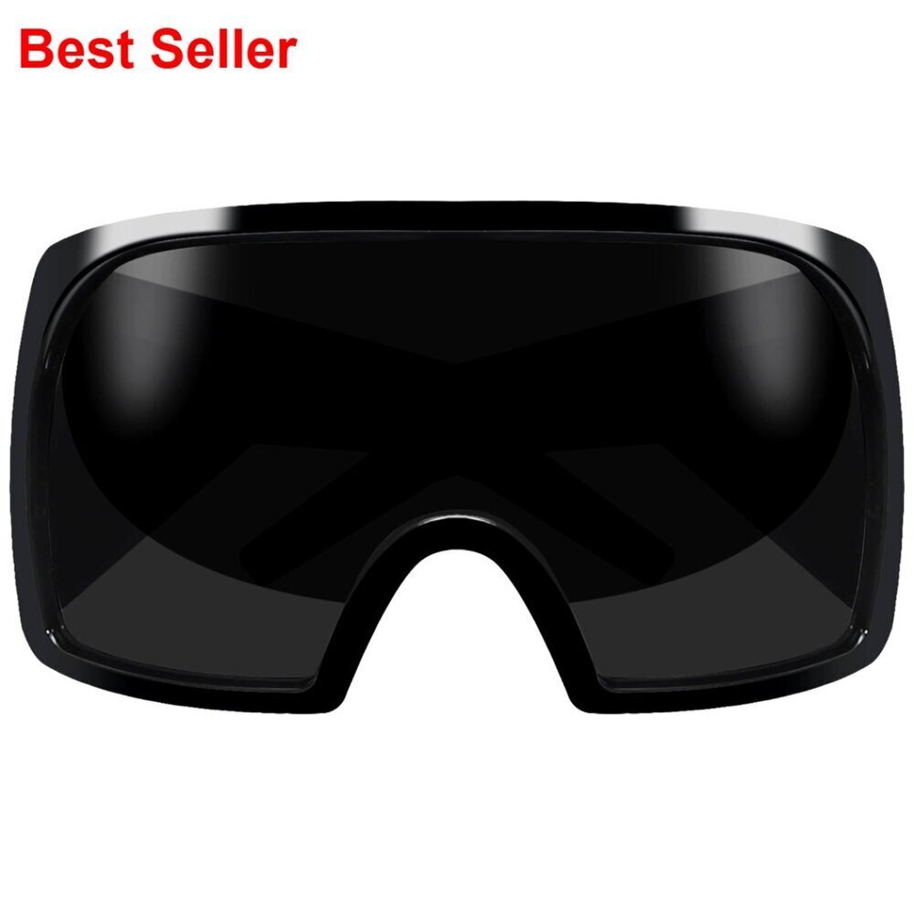 Oversized Shield Sunglasses, Futuristic Wrap Around Style, UV Protection